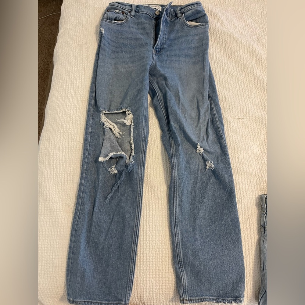 Abercrombie and Fitch 90th Straight  ultra high rise